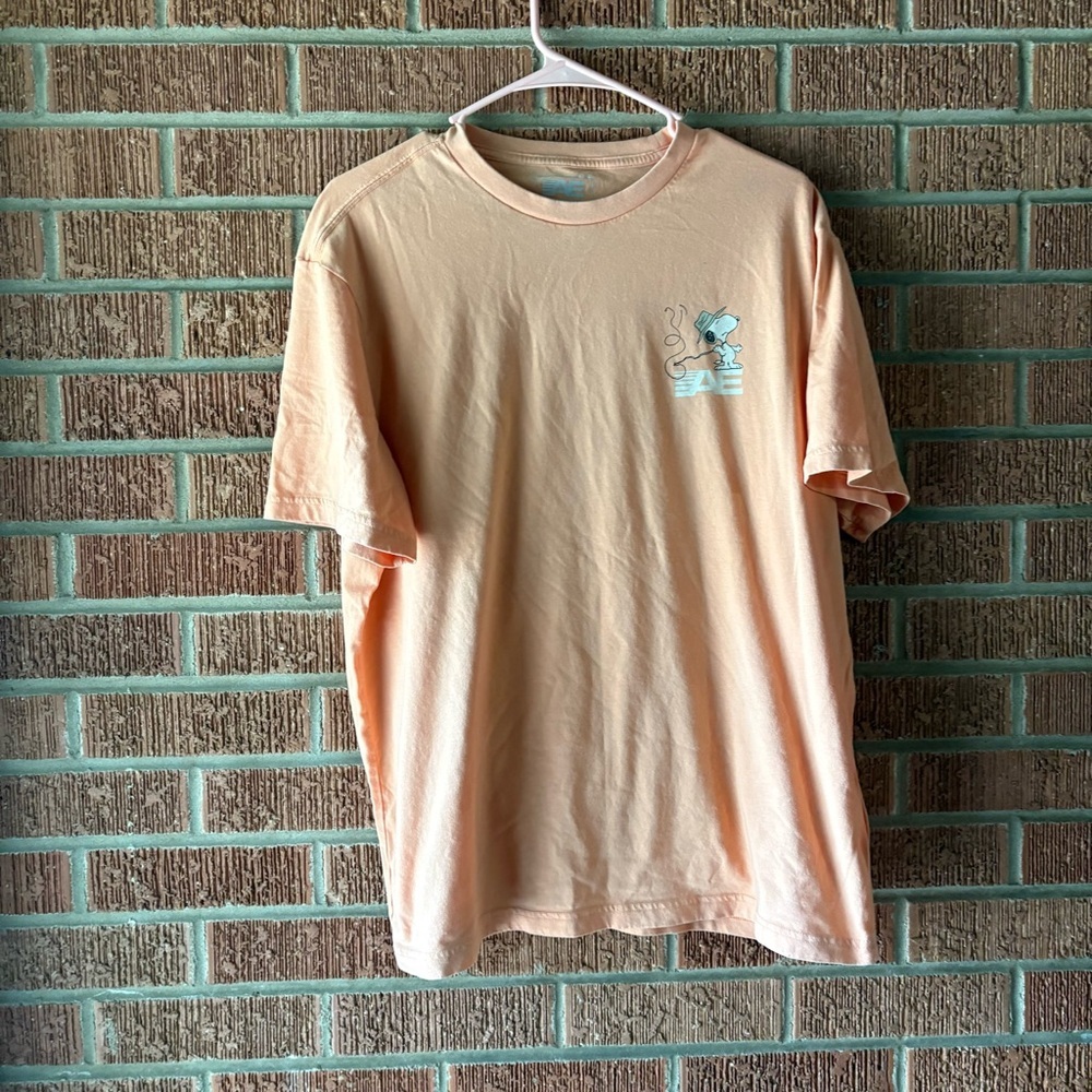 American Eagle Orange Graphic Men’s Basic T-Shirt Size Large